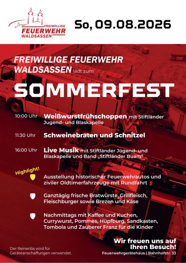cf 6a59ca2617e37 2026 FF Waldsassen Sommerfest Plakat DE